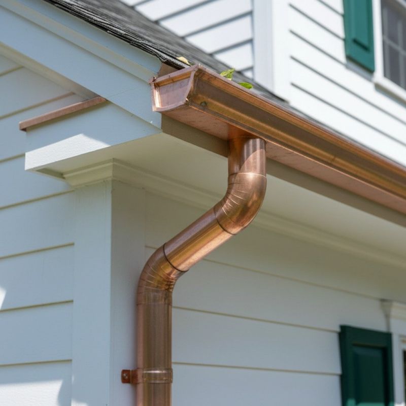Copper Downspout Replacement detail